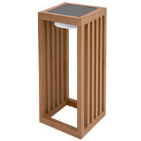 SOLARLATERNE CHENNAI hellbraun - Hellbraun, Holz (23/23/50cm) - Lumisky
