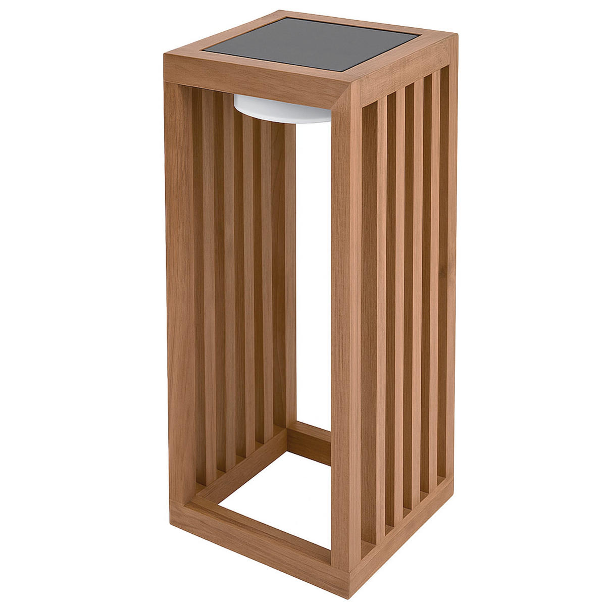SOLARLATERNE CHENNAI hellbraun - Hellbraun, Holz (23/23/50cm) - Lumisky