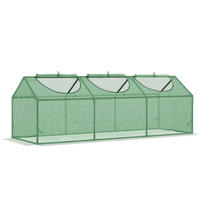 GEWÄCHSHAUS 180/60/60 cm in Dunkelgrün mit Fenster und UV-beständiger Abdeckung - Dunkelgrün, Metall (60/60/180cm) - Flora Grace
