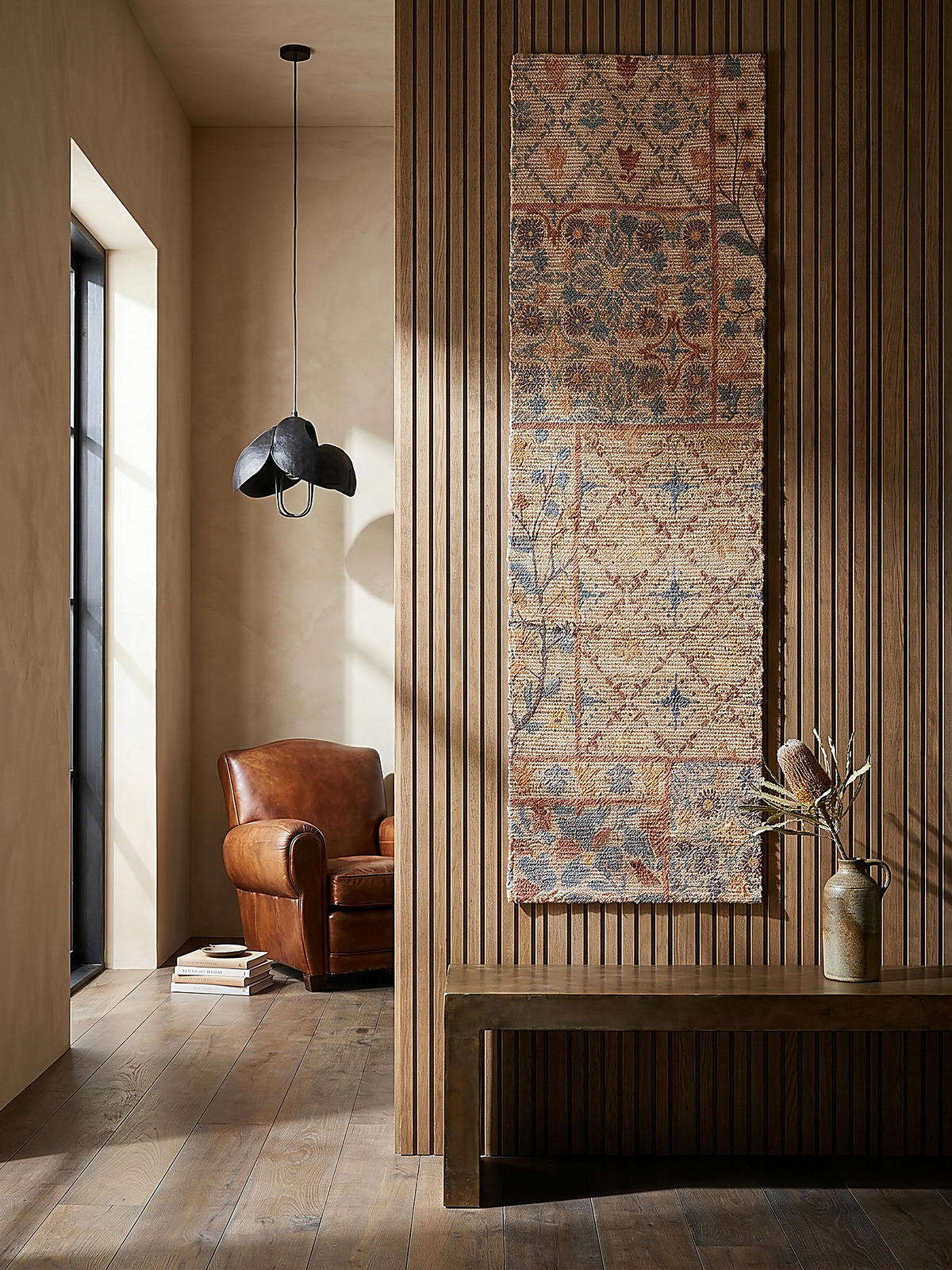 TEPPICH Jute Boho Patchwork, Wohnzimmer Natur-Blau Läufer 60x230 - Beige, Textil (230/60cm) - KADIMA DESIGN