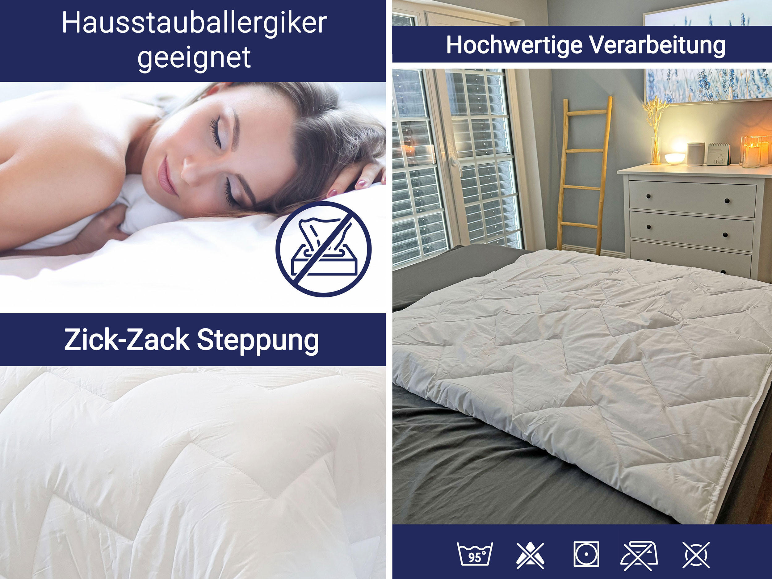 BETTDECKE, 135x200 cm, 50% Polyester, 50% Baumwolle, Weiß - Weiß, Textil (135/200cm) - Zollner