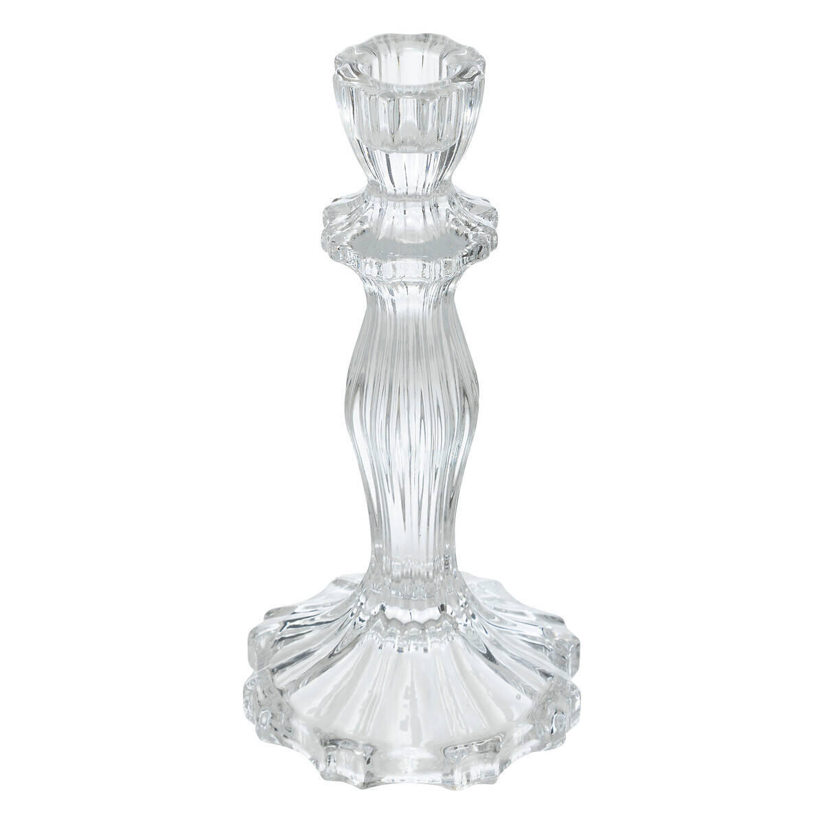 KERZENHALTER Glas 20 cm - Transparent, Glas (9.8/20/9.8cm) - Atmosphera Createur d´interieur