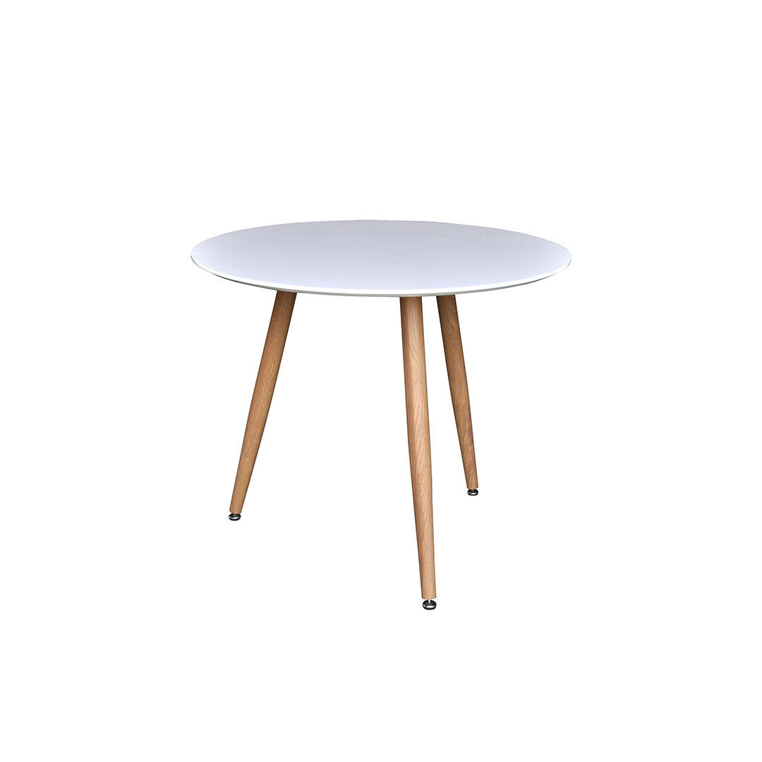 ESSTISCH, Polar, Weiß, MDF, 90 x 90 x 75 cm - Weiß, Holzwerkstoff/Metall (90/90/75cm) - ebuy24