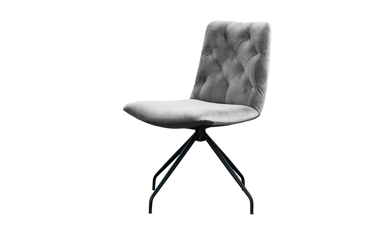 DREHSTUHL NEW CHARME Silber Velvet - Silberfarben, Textil (52/87/66cm) - KAWOLA