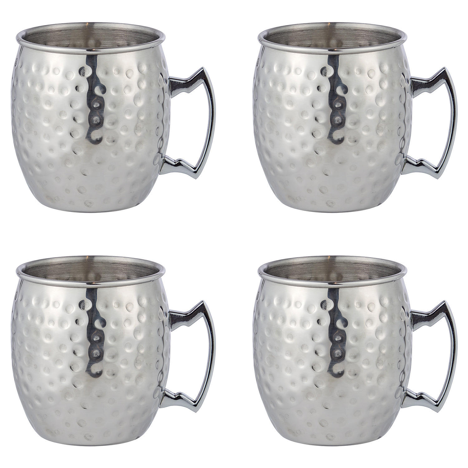 BECHER (4er Set) Moscow Mule - Silberfarben, Metall (0.47L) - Butlers