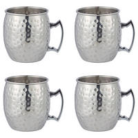BECHER (4er Set) Moscow Mule 470 ml - Silberfarben, Metall (0.47L) - Butlers
