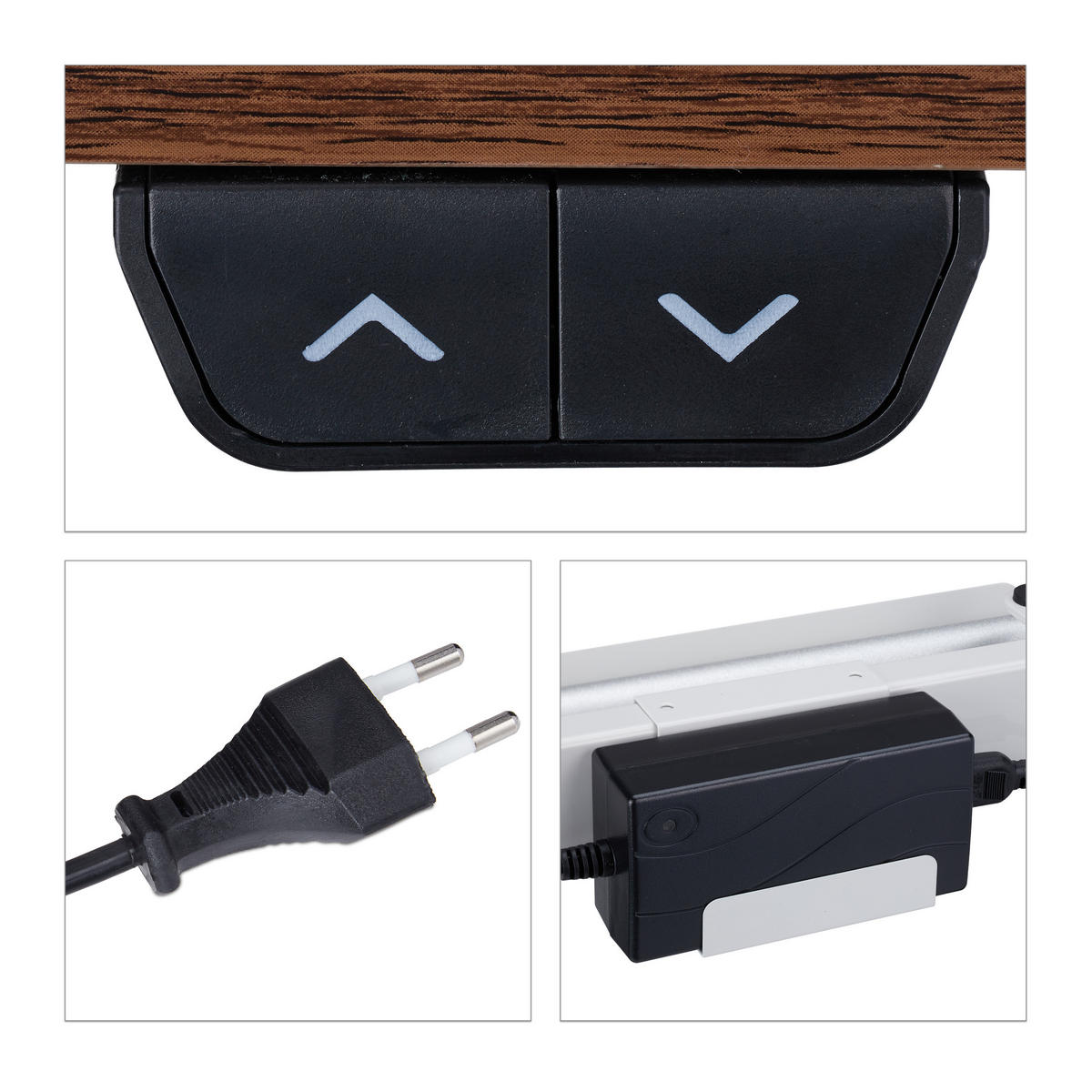 TISCHGESTELL - Weiß, Metall (65/86/71cm) - Relaxdays