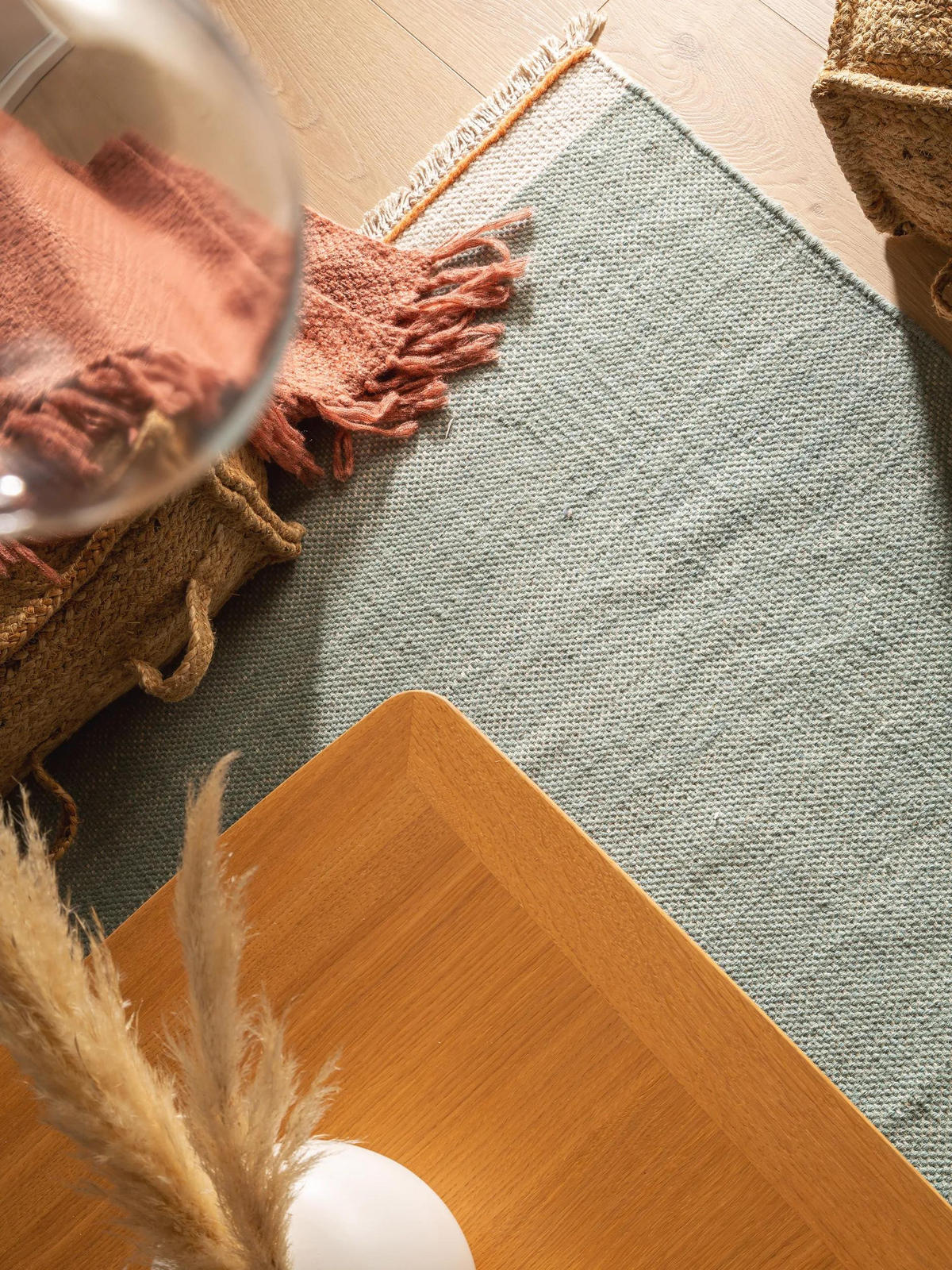 VOLNENA preproga Karla Mátová 160x230 cm - meta zelena, tekstil/naravni materiali (160/230cm) - benuta Pop