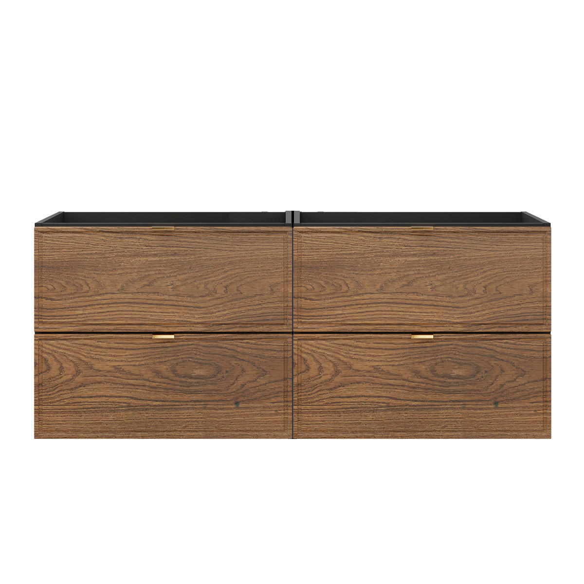 WASCHTISCHUNTERSCHRANK 120cm Elena Holz und Schwarz - Schwarz, Holzwerkstoff (120/50/46cm) - Petits-meubles