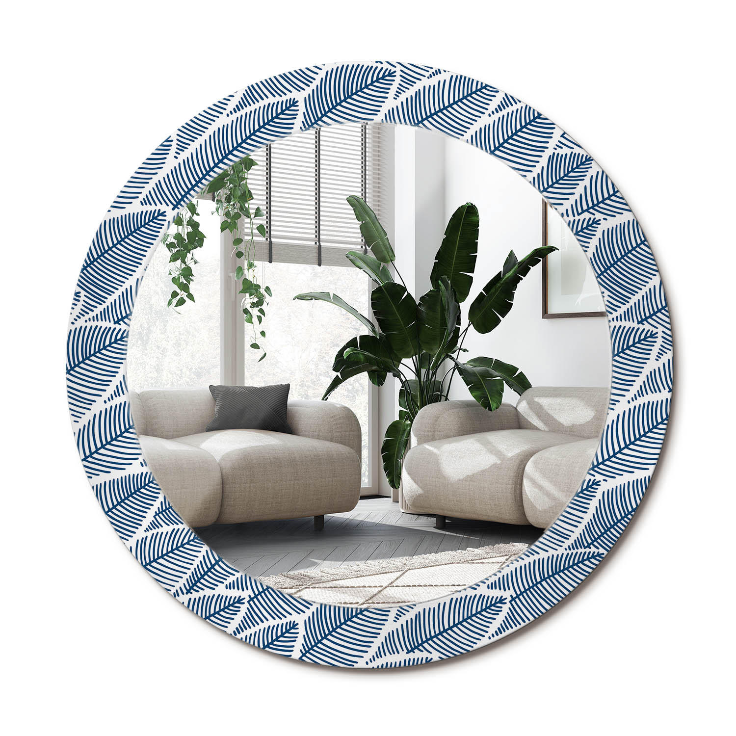 Wallfluent Spiegel Blau 70x70x0.4 cm