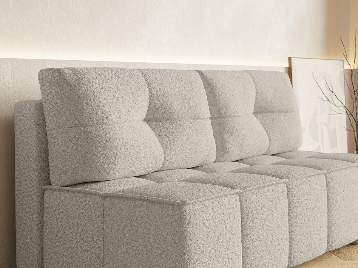 SOFA Miia mit Schlaffunktion, Taupe - Greige, Textil (196/90/85cm) - Fedve