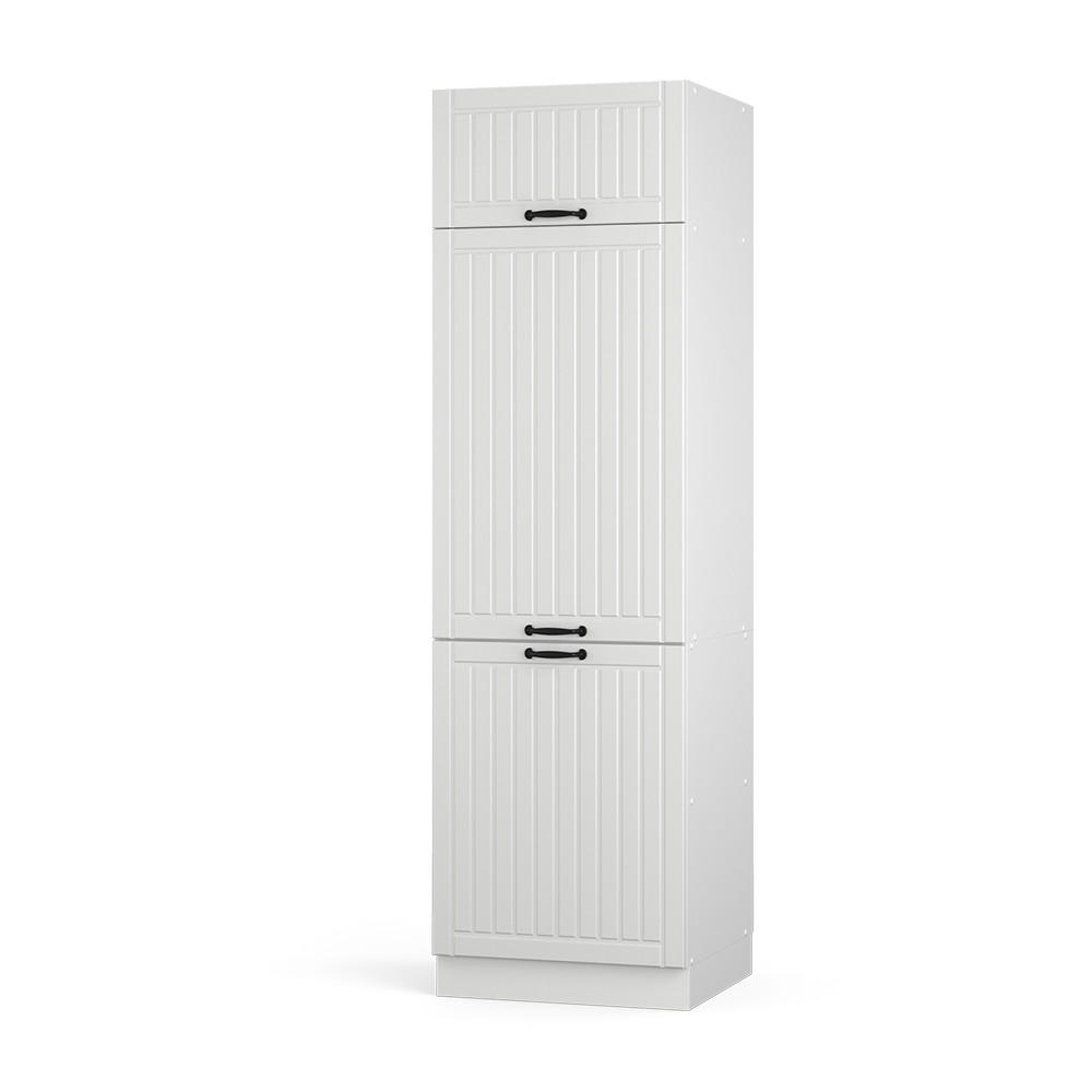 KÜCHENSCHRANK Fame-Line Weiß Landhaus 60 cm - Weiß, Holzwerkstoff (60/206.8/58.1cm) - Vicco
