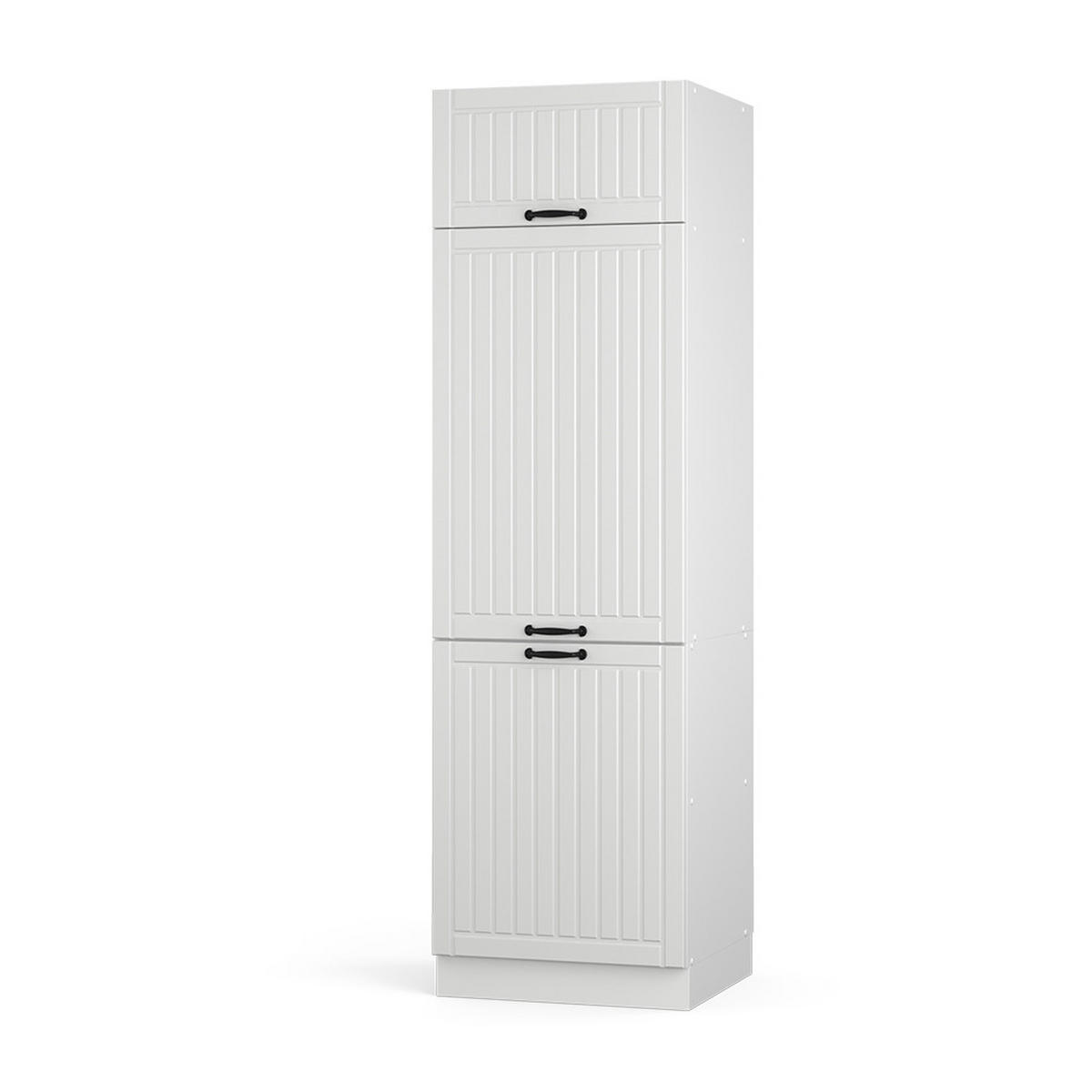 KÜCHENSCHRANK Fame-Line Weiß Landhaus 60 cm - Weiß, Holzwerkstoff (60/206.8/58.1cm) - Vicco