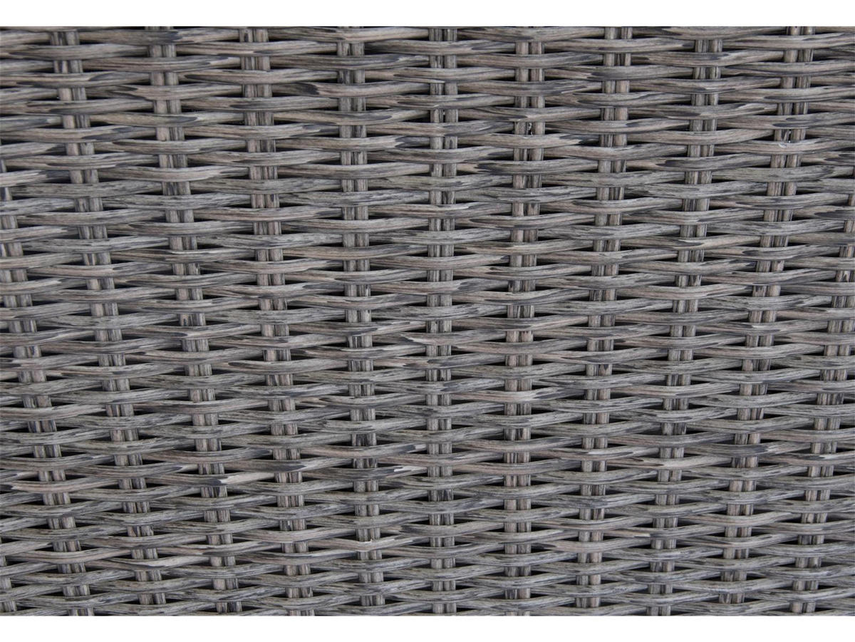 GARTEN-SITZGRUPPE Montecristo Anthrazit Polyrattan für 4 Personen - Grau, Glas - Green Spirit