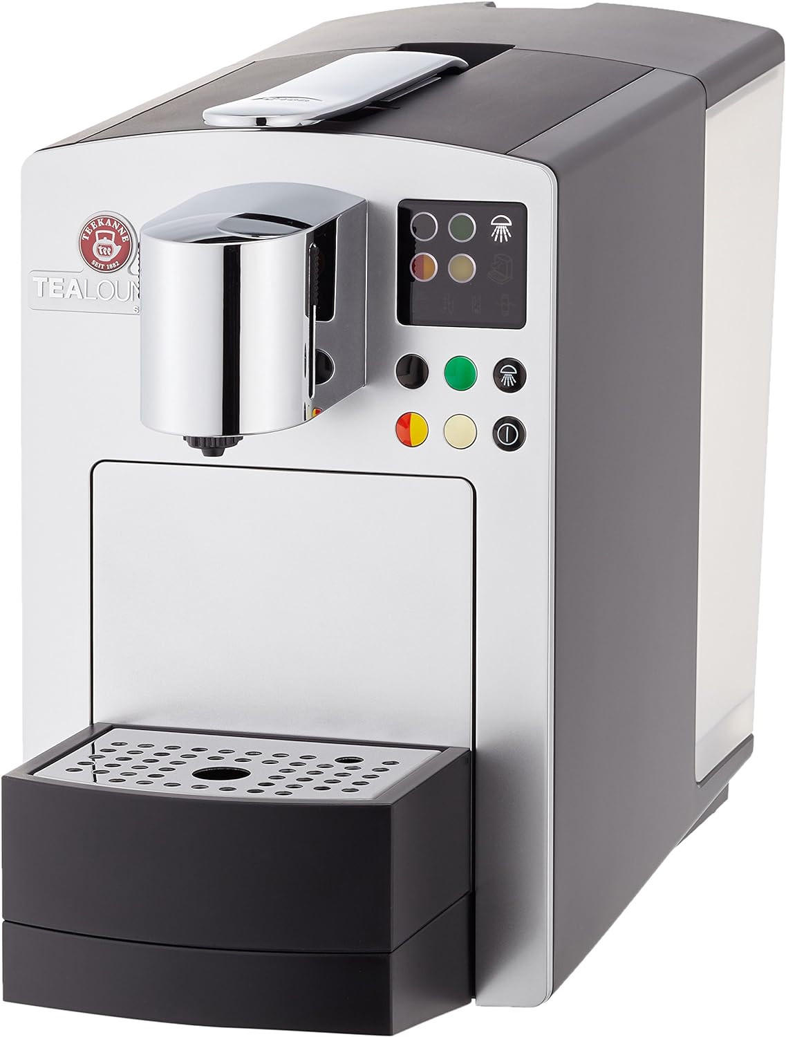 TEEMASCHINE TEEKANNE Tealounge 7171 Edelstahl, Kapselmaschine 1450W, 3,5L, Wasserfilter, Profi für Büro Hotel Gastronomie - Silberfarben, Kunststoff (41/26/49.6cm)