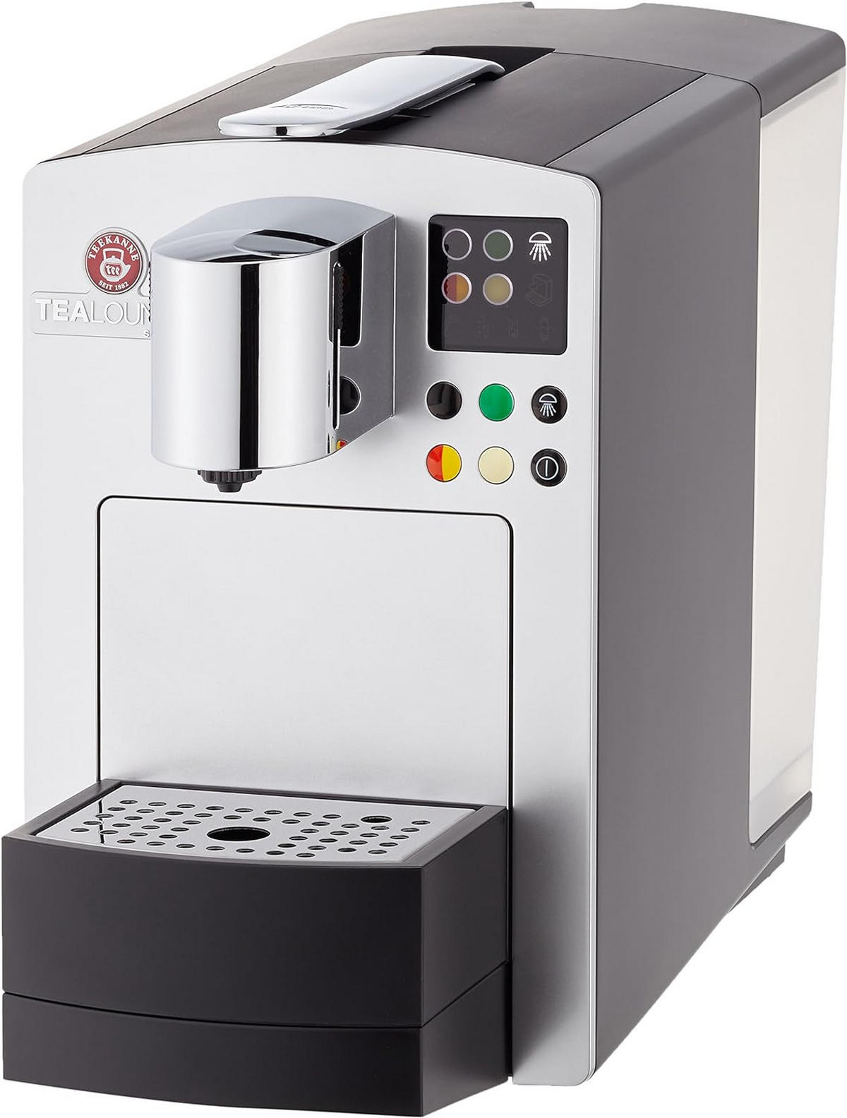 TEEMASCHINE TEEKANNE Tealounge 7171 Edelstahl, Kapselmaschine 1450W, 3,5L, Wasserfilter, Profi für Büro Hotel Gastronomie - Silberfarben, Kunststoff (41/26/49.6cm)