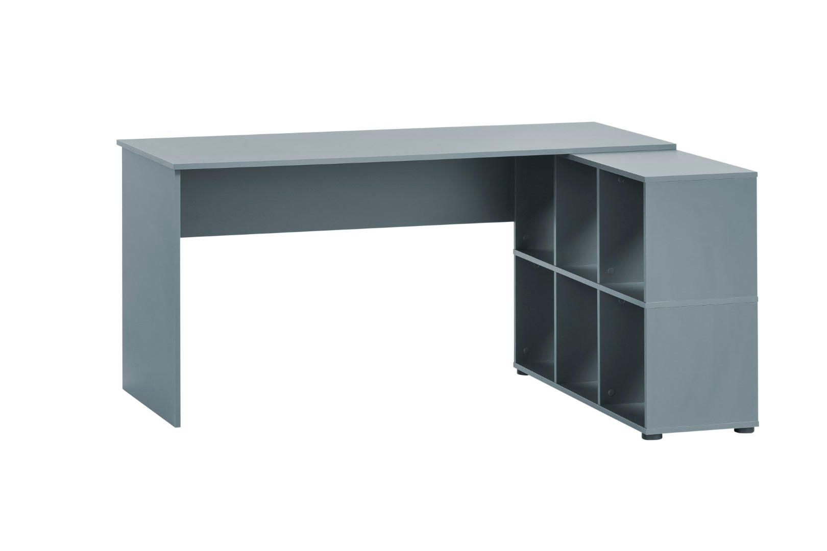 ECKSCHREIBTISCH Jaguar 73,6x150x121,6 cm 6 Fächern Blau - Blau, Holz (121.6/150/73.6cm) - PROREGAL
