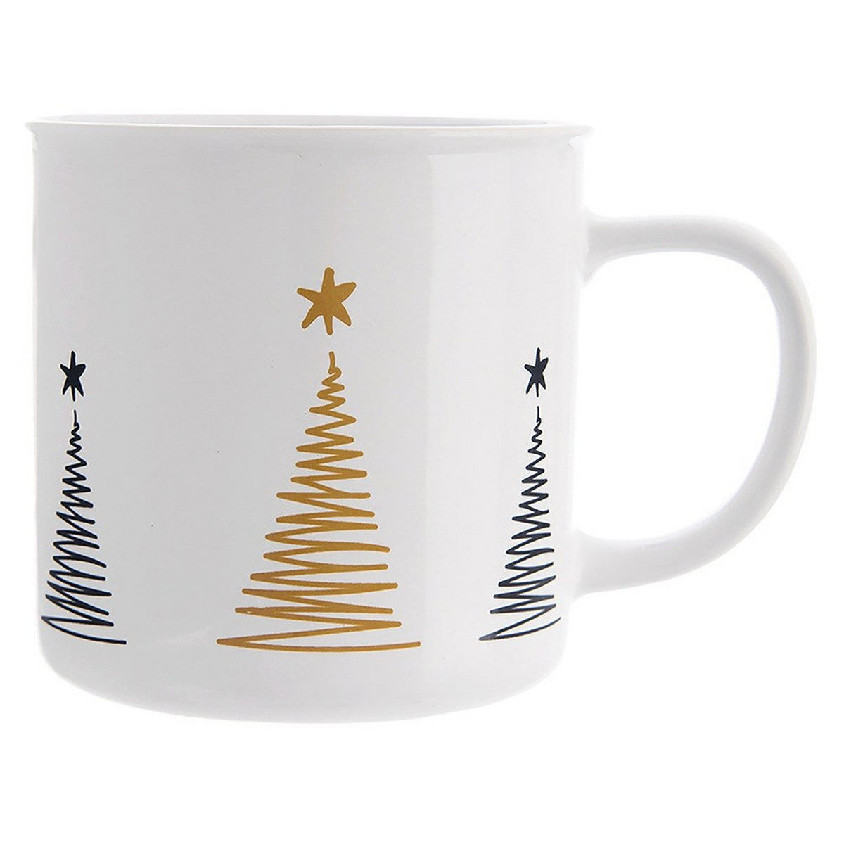KERAMIKBECHER WEIHNACHTSBAUM, Keramik, weiß, 500 ml - Weiß, Keramik (0.5L) - Orion 
