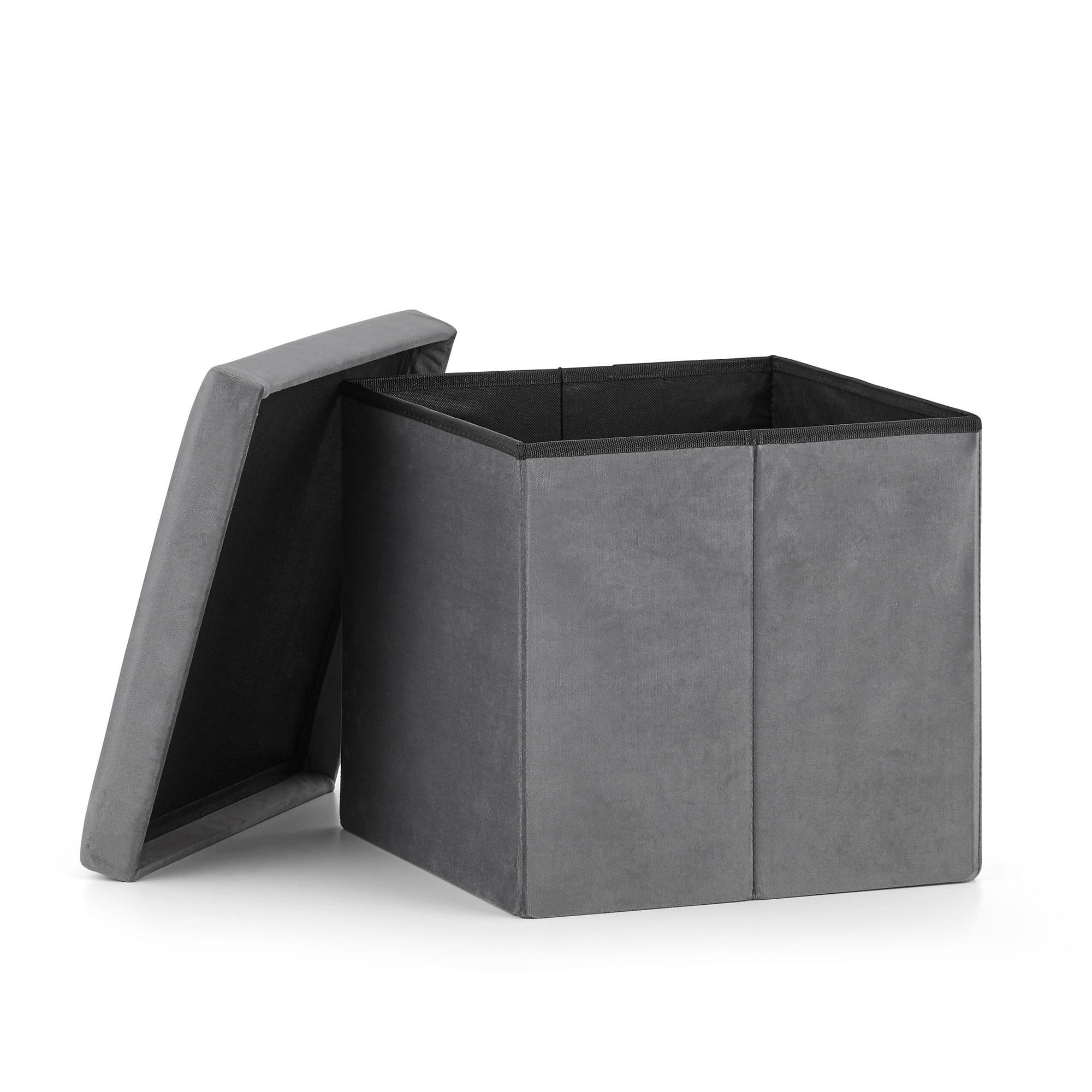 SITZBOX Cortona M Samt Grau - Grau, Textil (30/30/30cm) - Komodee