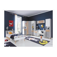 SCHLAFZIMMER Set 7-tlg. – FARO System – Grau / Weiß - Grau, Holzwerkstoff (90/190/90cm) - hi-markt