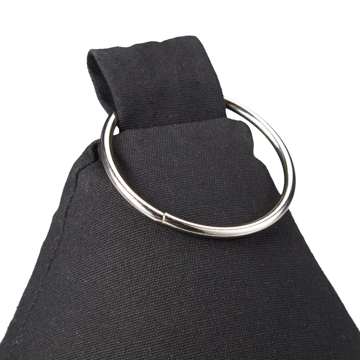 ZARÁŽKA Čierna s rukoväťou - čierna, kov/textil (11/11cm) - Relaxdays