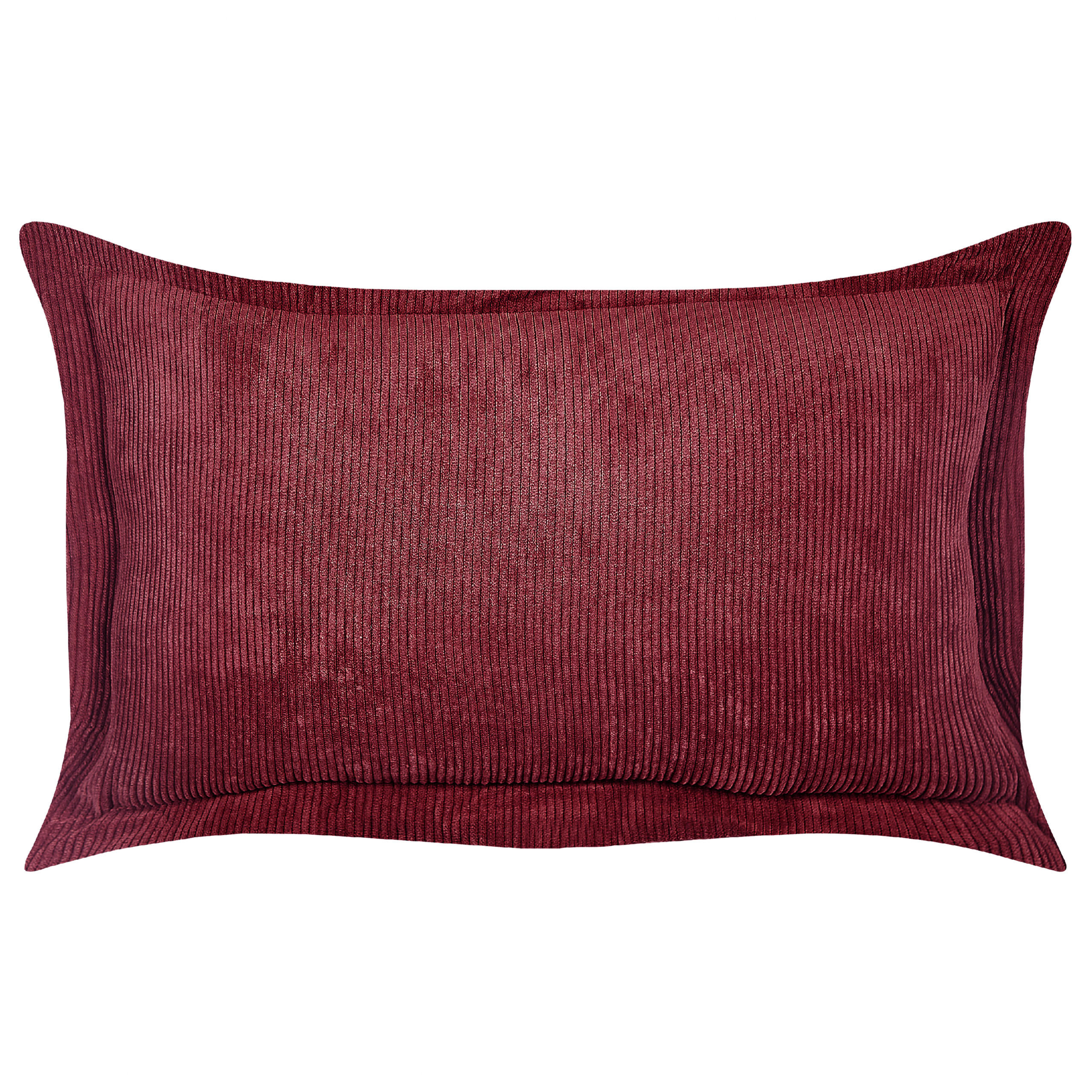 DEKOKISSEN CORD 2er-Set Burgunderrot 47/27 cm Zinnia - Weinrot, Textil (47/27cm) - Beliani