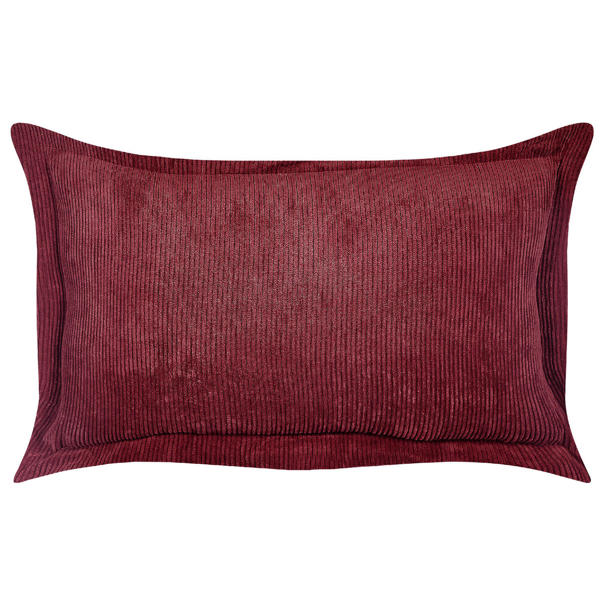 DEKOKISSEN CORD 2er-Set Burgunderrot 47/27 cm Zinnia - Weinrot, Textil (47/27cm) - Beliani