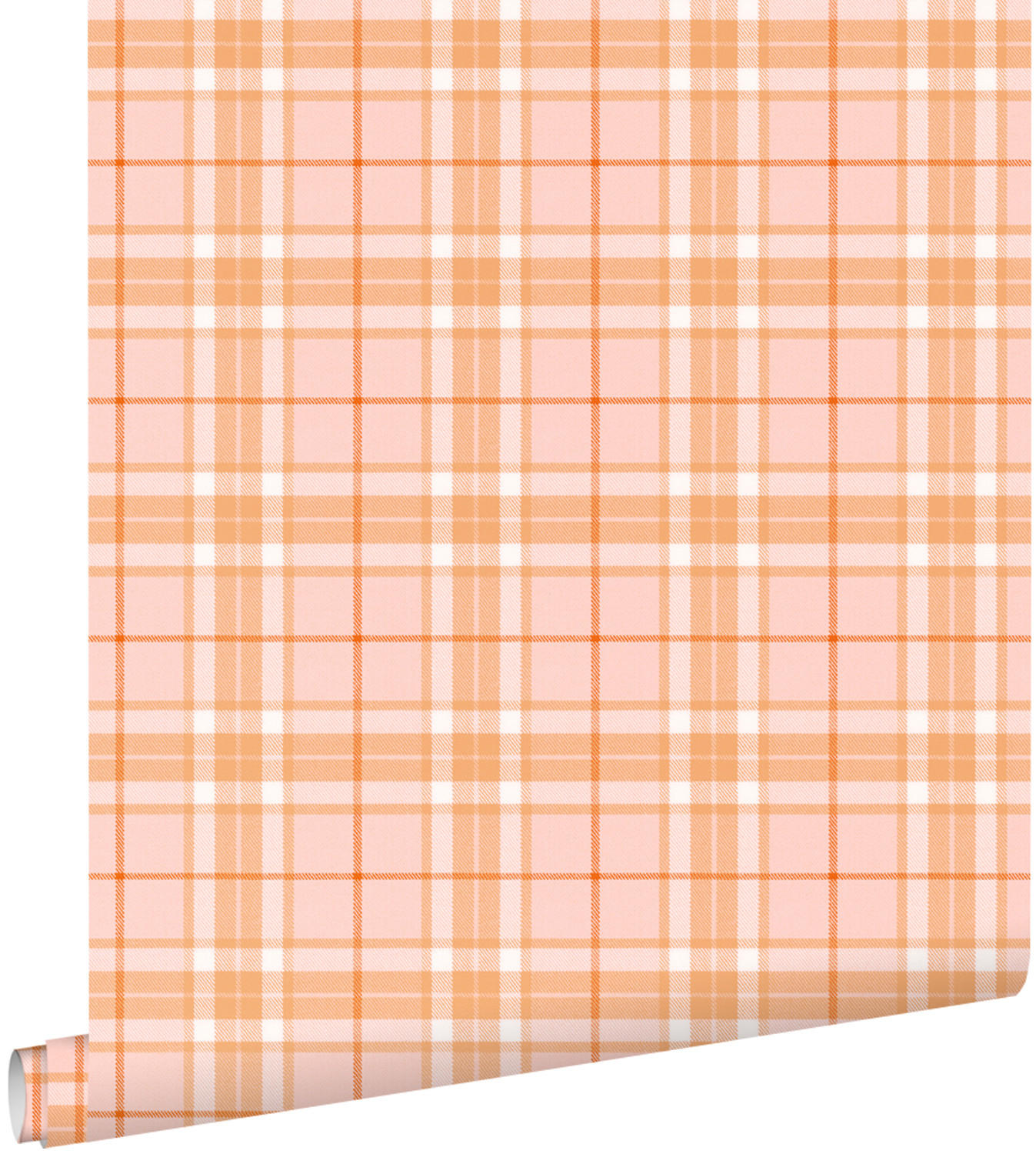 TAPETE Karomuster 50 x 900 cm - Orange, Papier (50/0.1cm) - ESTAhome