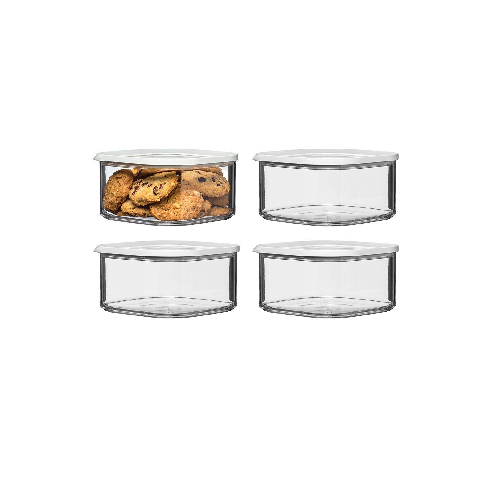 VORRATSDOSE Modula weiß 1250 ml 4er Set - Weiß, Kunststoff (16/8.6/16cm) - Mepal