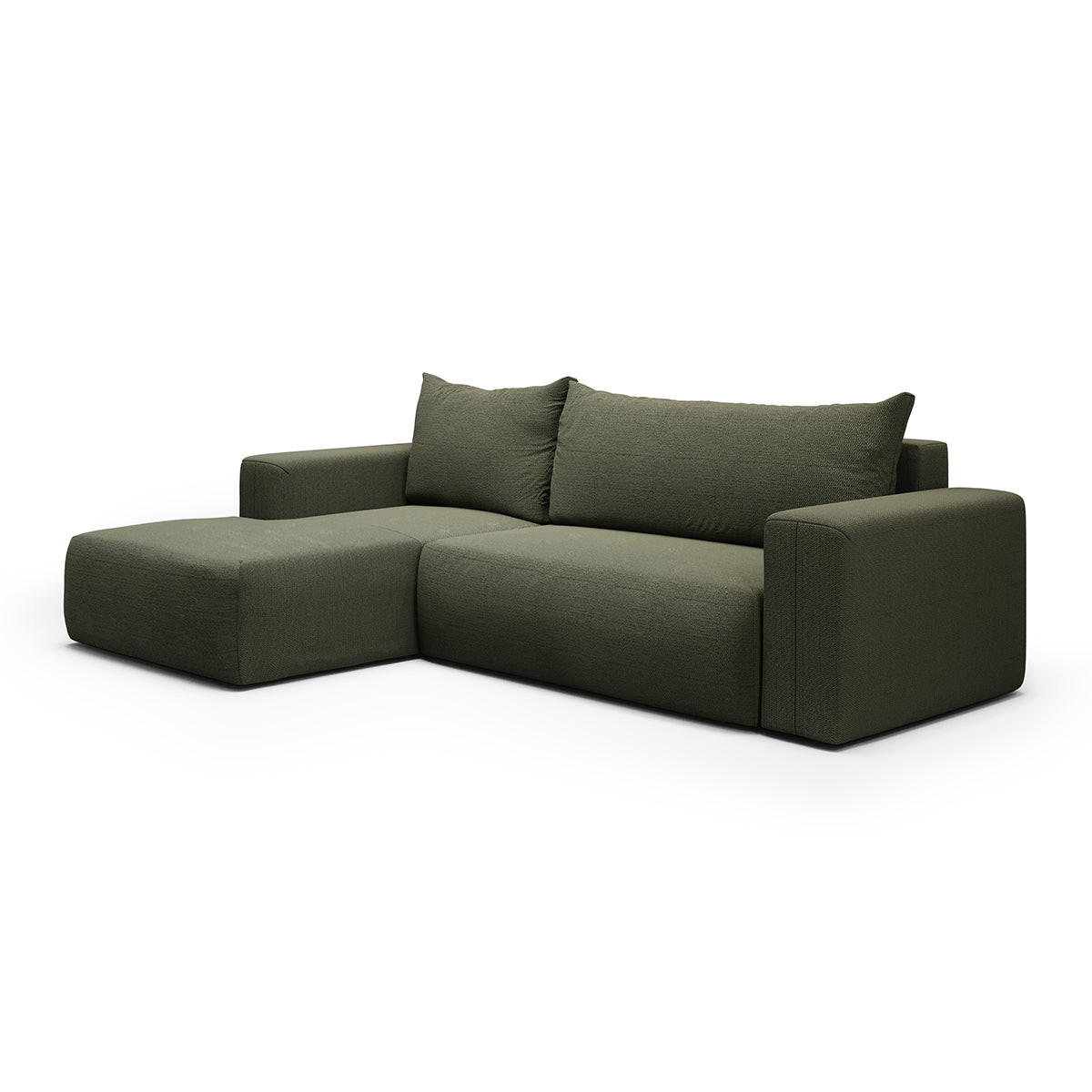 ECKSOFA Bliss 3 Sitzplätze Tannengrün - Grün, Holz (268/163cm) - Petits-meubles