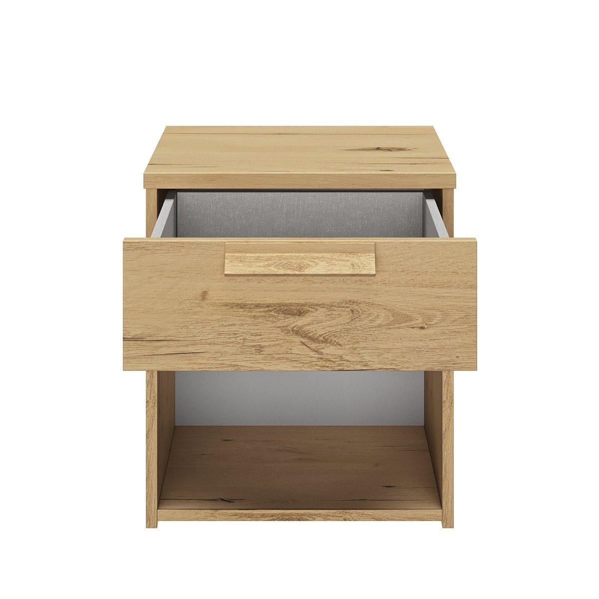 NACHTTISCH 1 Schublade Cyrus - Französische Herstellung - 43/36/50 cm - Nussbaumfarben, Holzwerkstoff (36/50/43cm) - Calicosy
