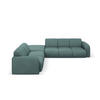 ECKSOFA links Molino aus strukturiertem Stoff meergrün 6 Sitzplätze - Smaragdgrün, Textil (250/315cm) - Micadoni
