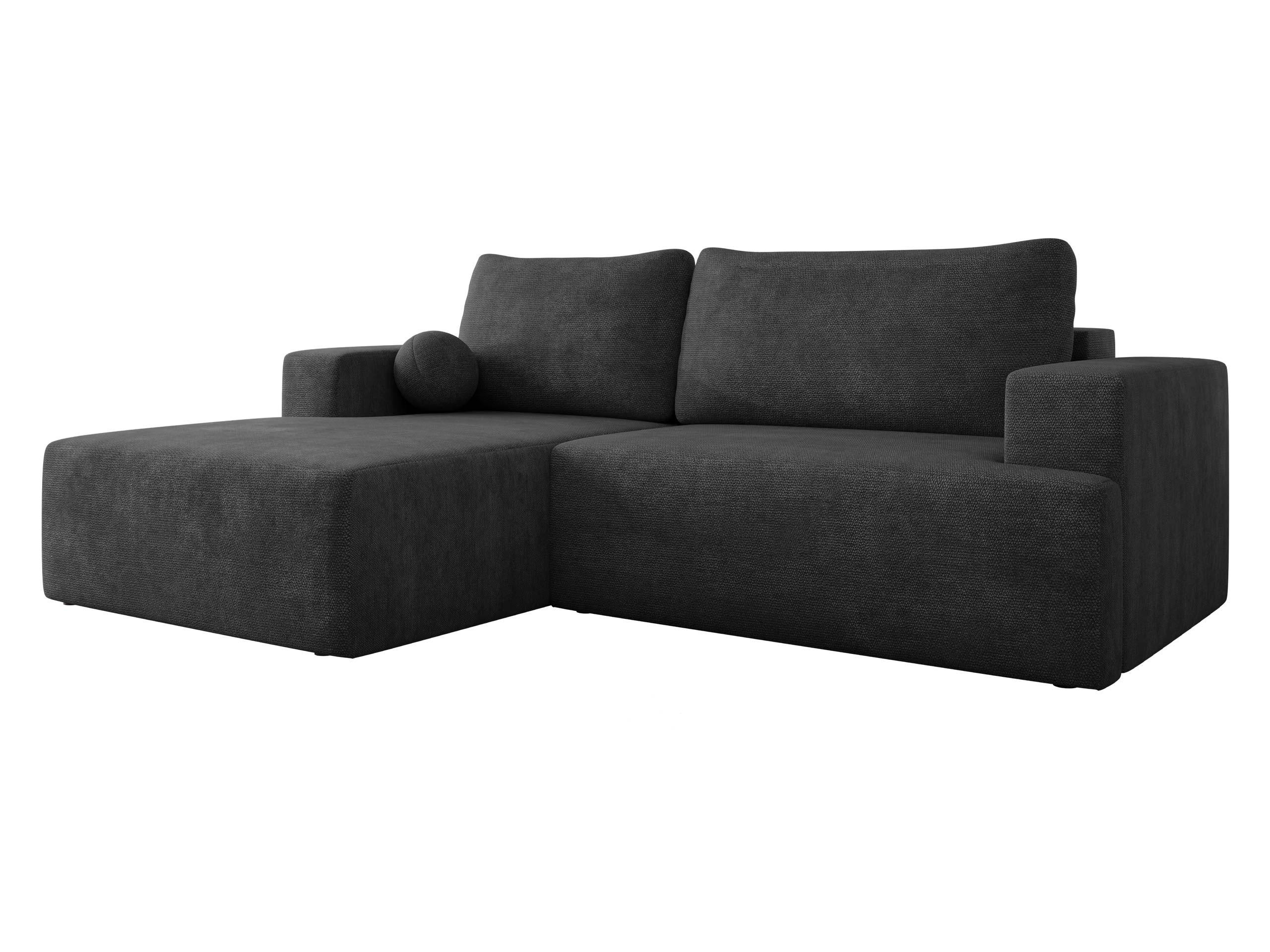 ECKSOFA Mivo, Seite: Links - Anthrazit/Schwarz, Holz/Kunststoff (266/163cm) - MIRJAN24