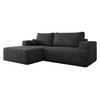 ECKSOFA Mivo, Seite: Links - Anthrazit/Schwarz, Holz/Kunststoff (266/163cm) - MIRJAN24
