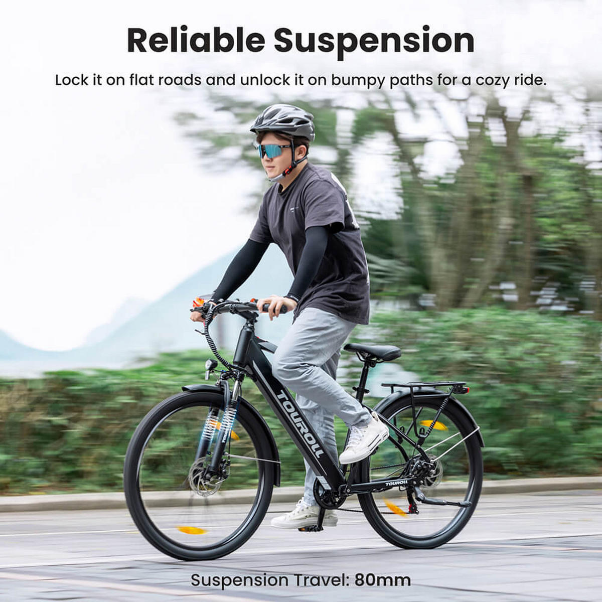 E-BIKE Touroll J1 – kraftvoller Motor, großer Akku, Komfort für Pendler Touren - Graphitfarben, Metall (78cm) - Touroll