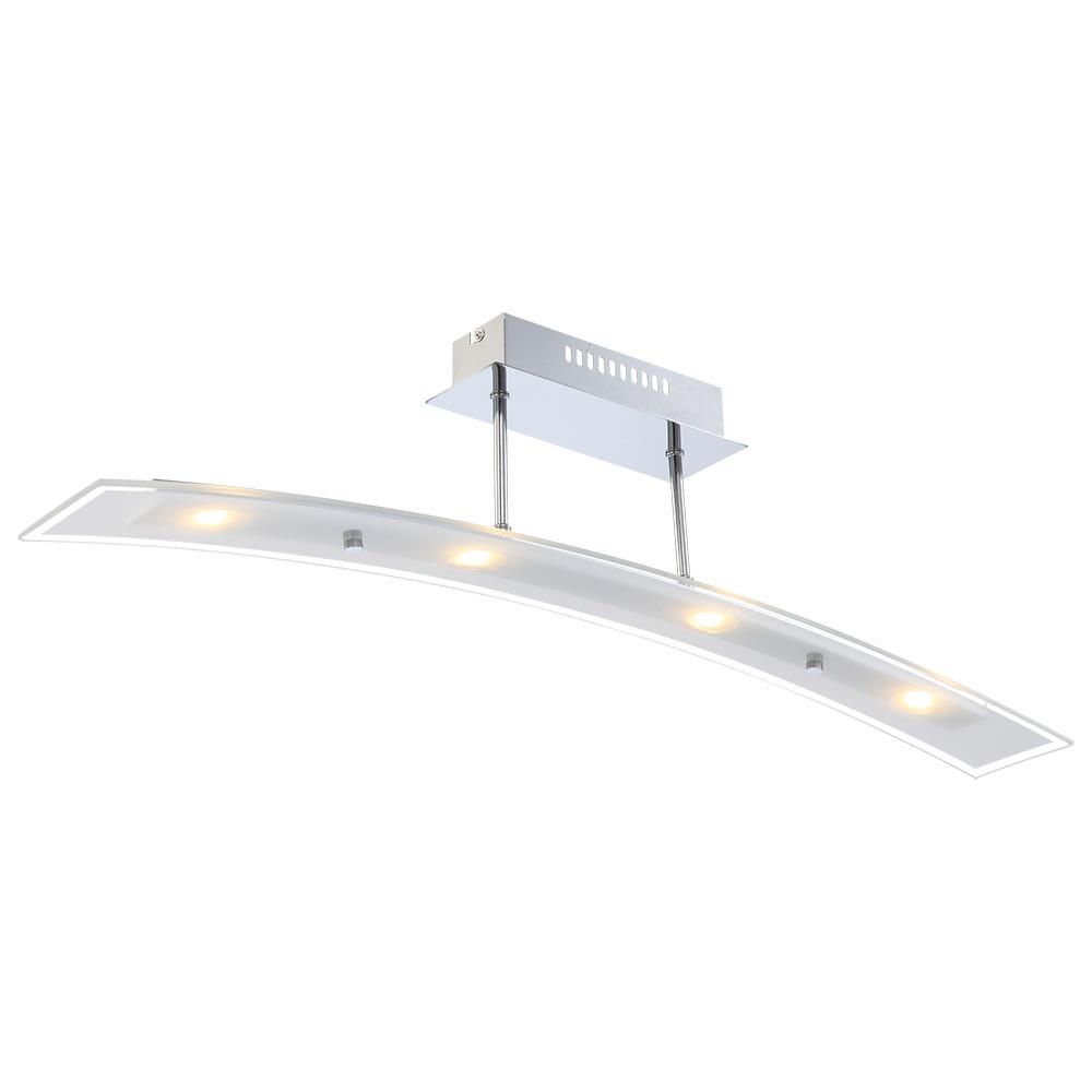 LED DECKENLEUCHTE DILAN Klar Satiniert - Klar, Glas (82/8/20cm) - Globo Lighting