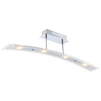 LED DECKENLEUCHTE DILAN Klar Satiniert - Klar, Glas (82/8/20cm) - Globo Lighting