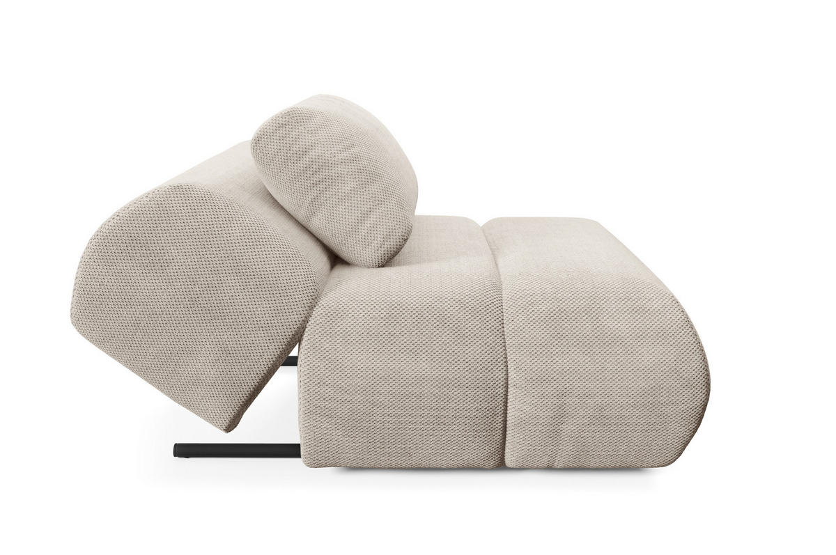 SESSEL ATOMO, Modern Polstersessel Loungesessel, Velours-Stoff Beige - Beige, Holz/Metall (98/82/134cm) - MASSENO