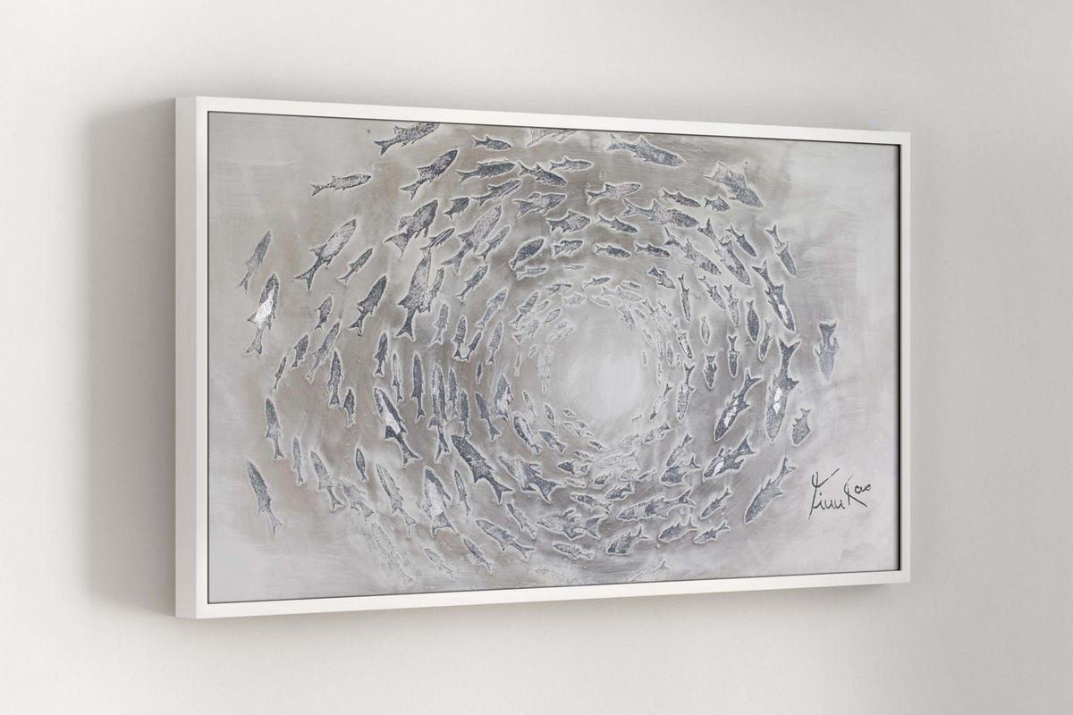 ÖLGEMÄLDE 120/60 cm - Grau, Holz/Textil (120/60cm) - KUNSTLOFT