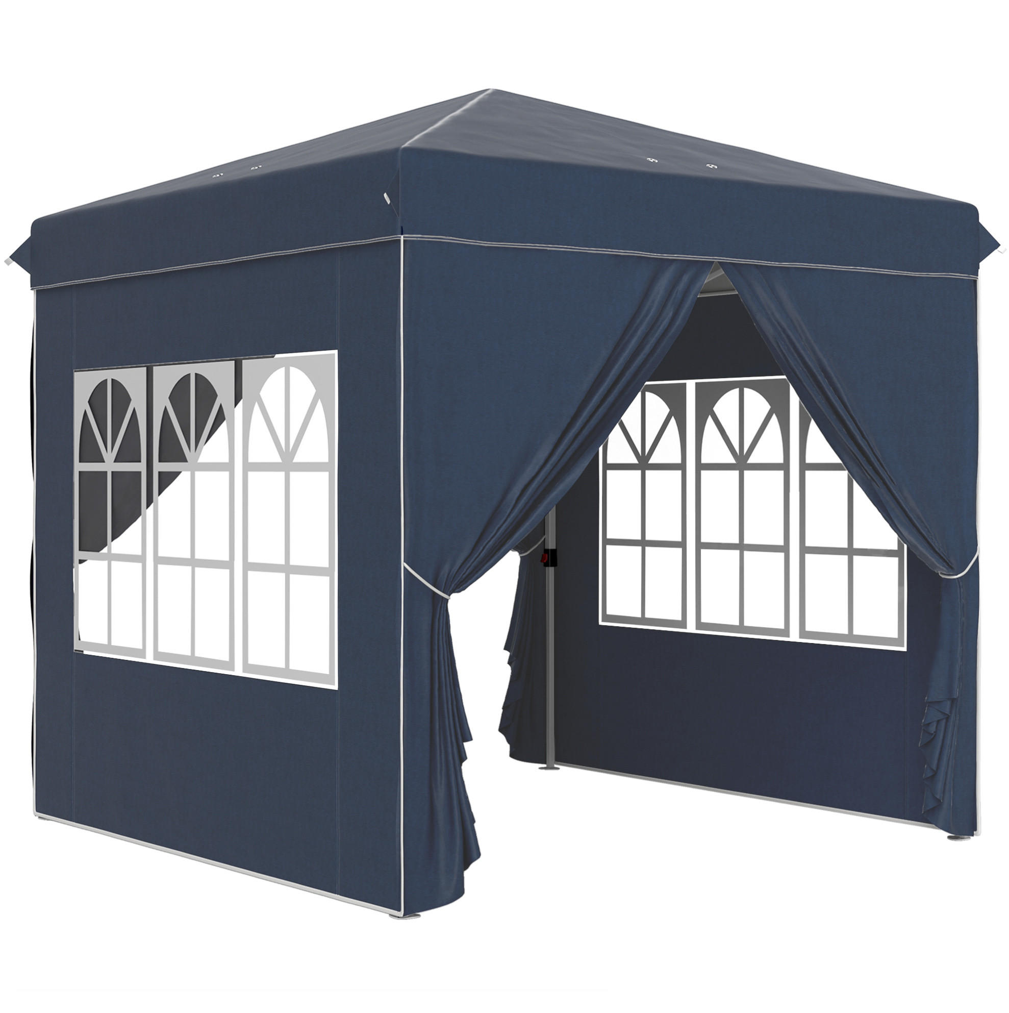 PAVILLONS aus Polyester 248x248x270 cm in Blau mit Pop-up-Mechanismus - Blau, Textil (248/270/248cm) - Modfu