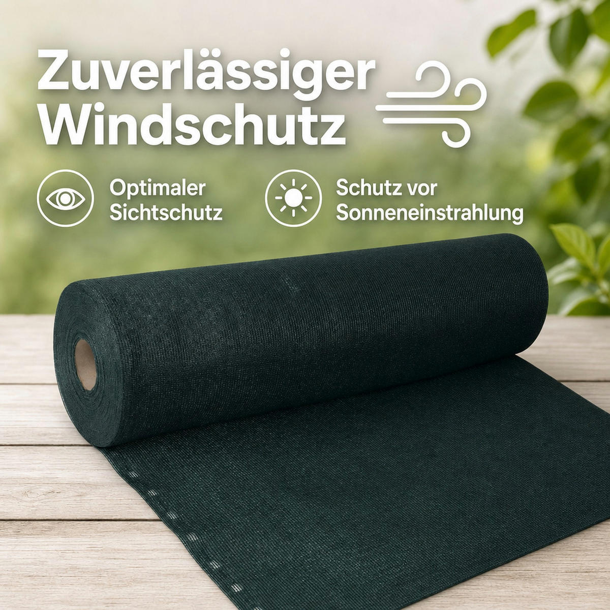 SICHTSCHUTZNETZ - Dunkelgrün, Kunststoff (100/100cm) - KLASEBO