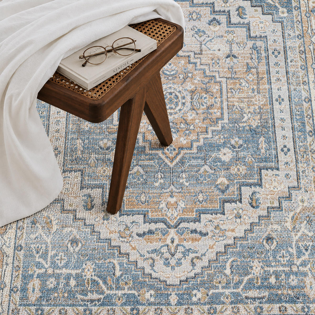 WASCHBARER TEPPICH Jennifer 200/275 cm Dunkelblau - Dunkelblau, Textil (200/275cm) - LIVABLISS