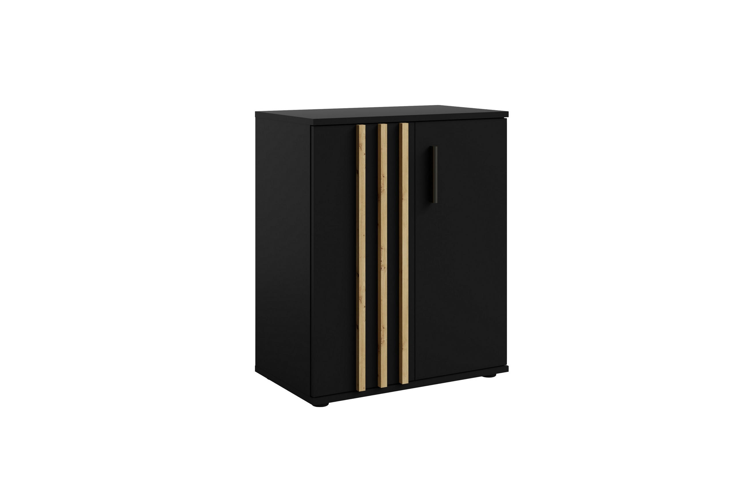 Masseno Kommode Schwarz 60x72.7x35 cm