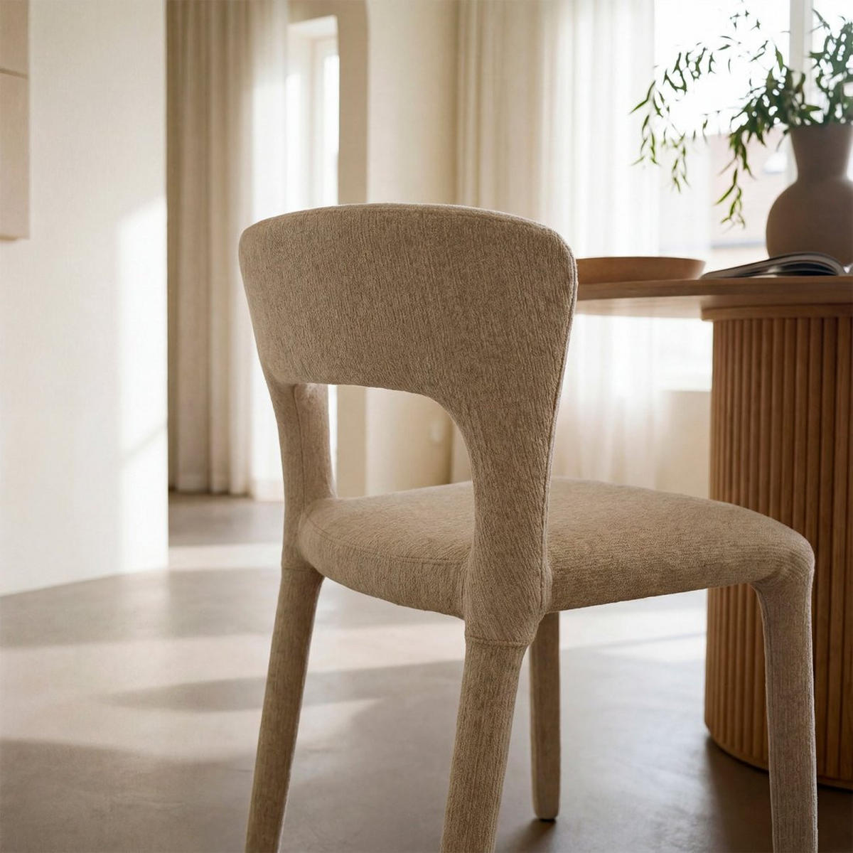 ESSZIMMERSTUHL Revan Beige 51 cm x 79 cm 4er-Set - Beige, Textil (51/79/57cm) - Klast Home