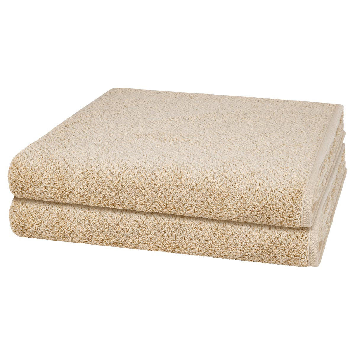 DUSCHTUCH Pure 2er-Set - Beige, Textil (80/150cm) - Cawö