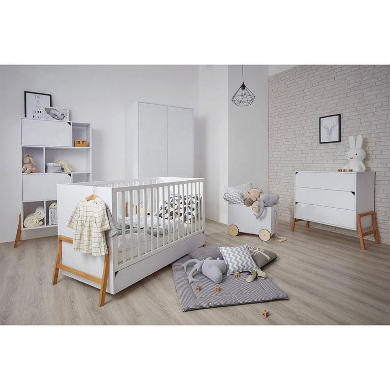 SOBA ZA BEBE 3-dijelni Bijeli - bijela, drvni materijal (161/90/75cm) - Petits-meubles