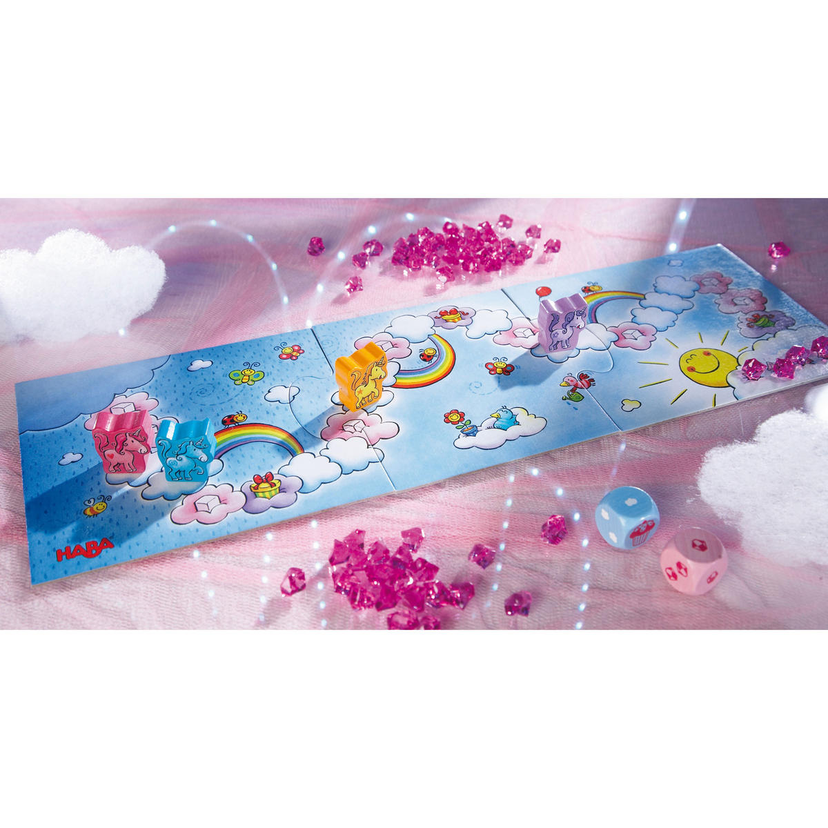 WÜRFELSPIEL Einhorn Glitzerglück Der Wolkenschatz - Multicolor, Naturmaterialien (15.9/23.7cm)