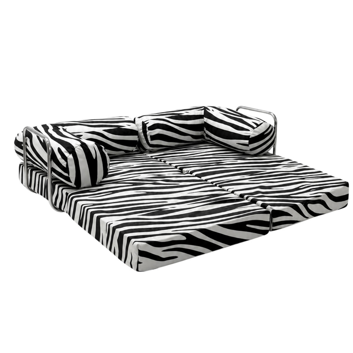 MODULARES Kindersofa Zebra – weiches Spielsofa zum Spielen und Entspannen - Weiß, Textil (142/25/71cm) - Bees & Blooms