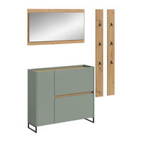 GARDEROBEN-SET DRIVE 4-tlg. (B/H/T: ca. 172/192/32 cm) in Salbei/Salbei - Salbeigrün, Holzwerkstoff (172/192/32cm)