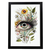 POSTER Ogata Korin A3 Schwarzer Rahmen - Schwarz, Papier (29.7/5/42cm) - Nacnic